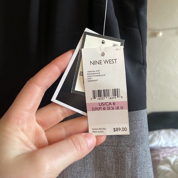 Nine West Black/Greystone Stretch Dress - Picture 6 of 6